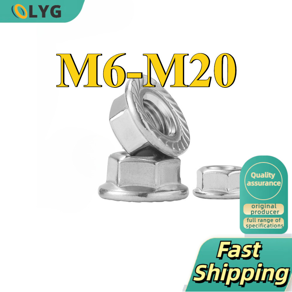 [Fast Shipping]304 Stainless Steel Fine Thread Flange Nut M6/M8/M10/M12 ...