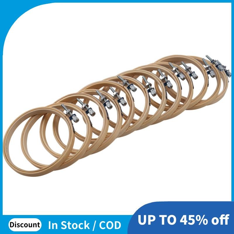 Best Sell 12 Pieces 4 Inch Embroidery Hoops Set Bulk Bamboo Circle Hoop ...