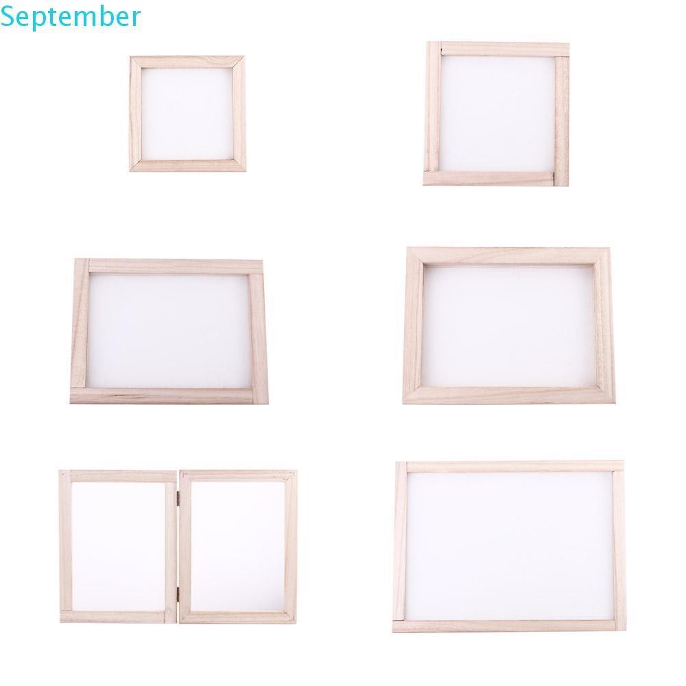 SEPTEMBER For Kids Adults Gift Screen Frame Retro Wooden paper holder ...
