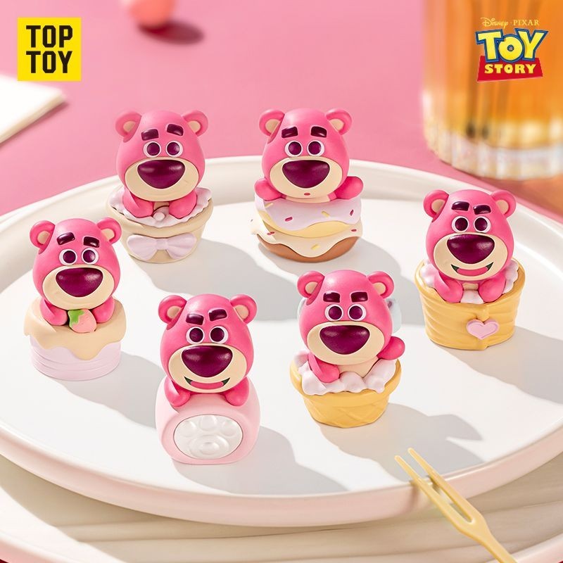 TOPTOY Genuine Disney Strawberry Bear MINI Dessert Pie hand puppet tide ...