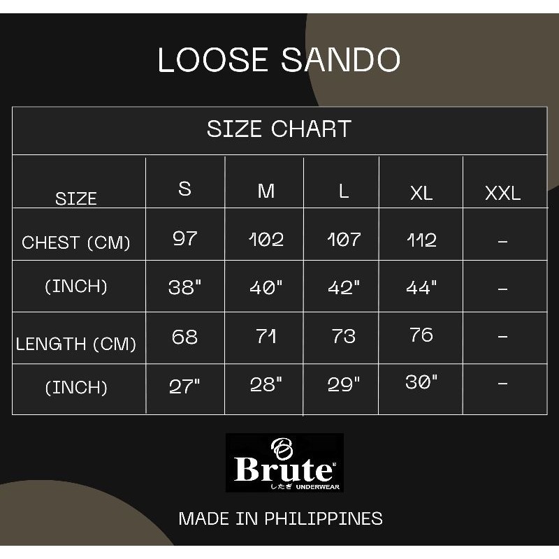 Brute Regular Loose fit Sando for Men | Shopee Philippines