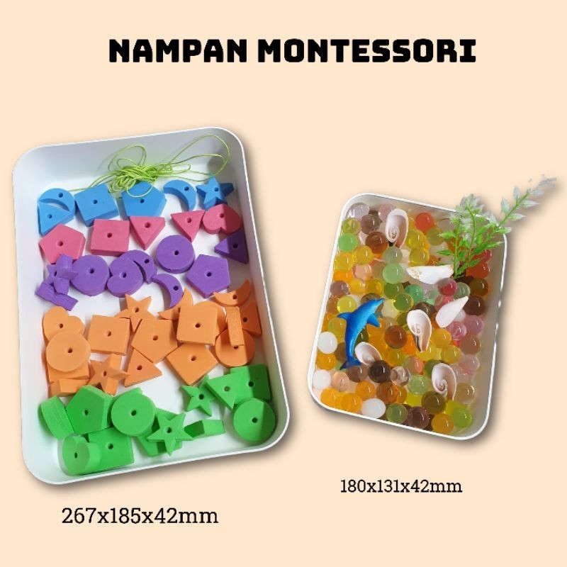 Smarttoys WHITE MONTESSORI tray sensory tray bin toy container | Shopee ...