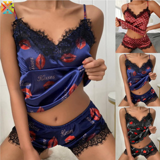 Sexy Lace Pajamas Nightie Home Clothes Tops And Shorts Women's