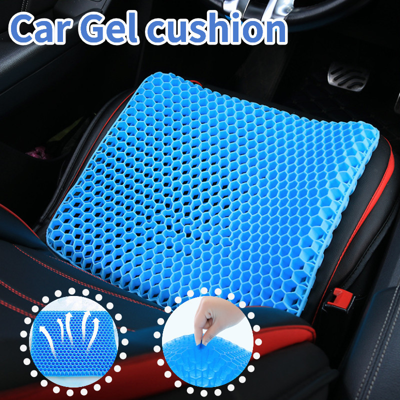 Summer Car Seat Cushion Cool Honeycomb Gel Pad Breathable Office Chair  Cover Non-slip Ice Pad