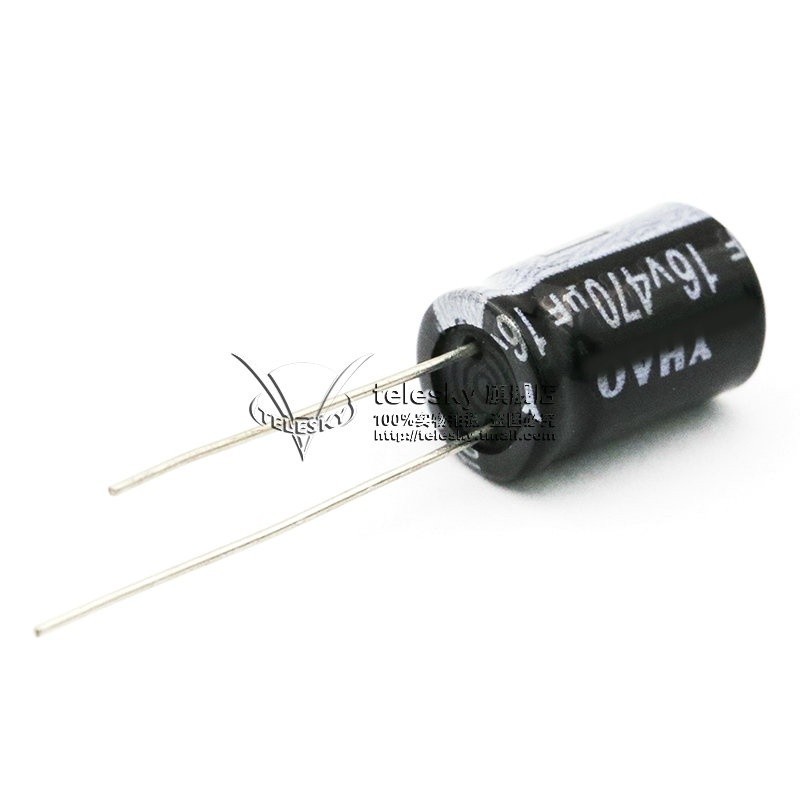 TELESKY Electrolytic Capacitor 16V/470uF 8*12MM In-Line Aluminum ...