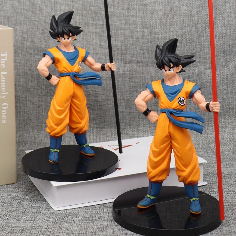 Action FIGURE DRAGONBALL GOKU HOLD STICK BOX SON GOKU ANIME FIGURE ...