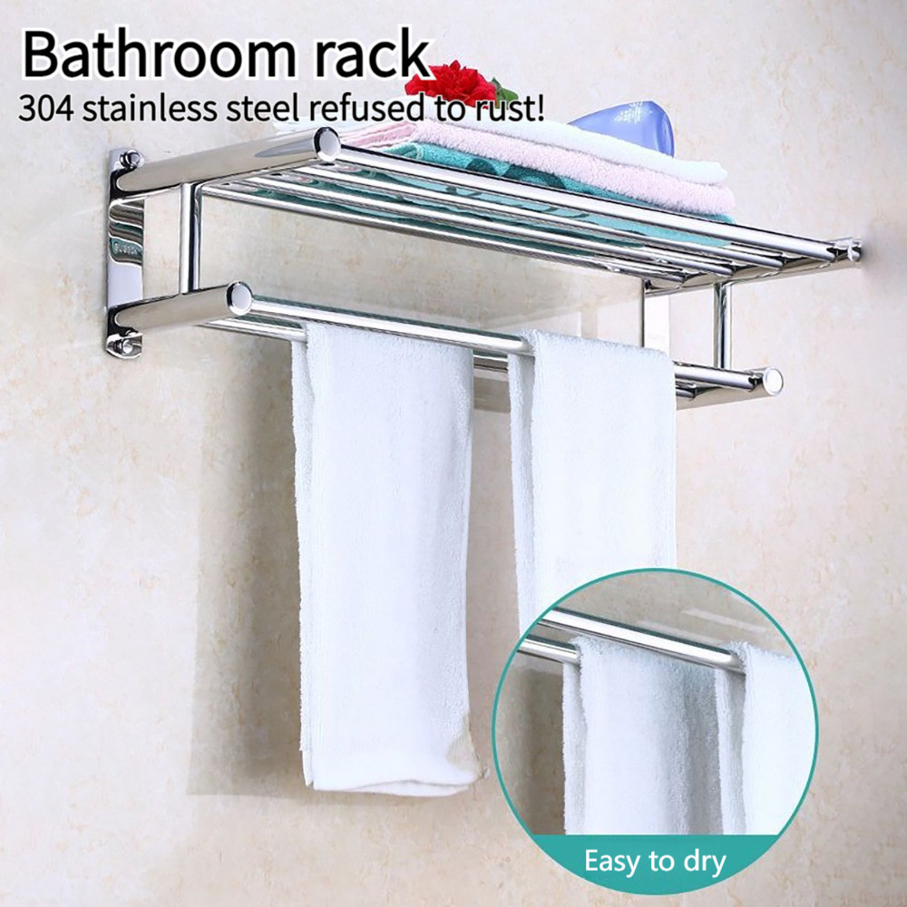 60/80cm Towel Rack Hanging Rack Bathroom Rack Wall Mounted Toilet ...