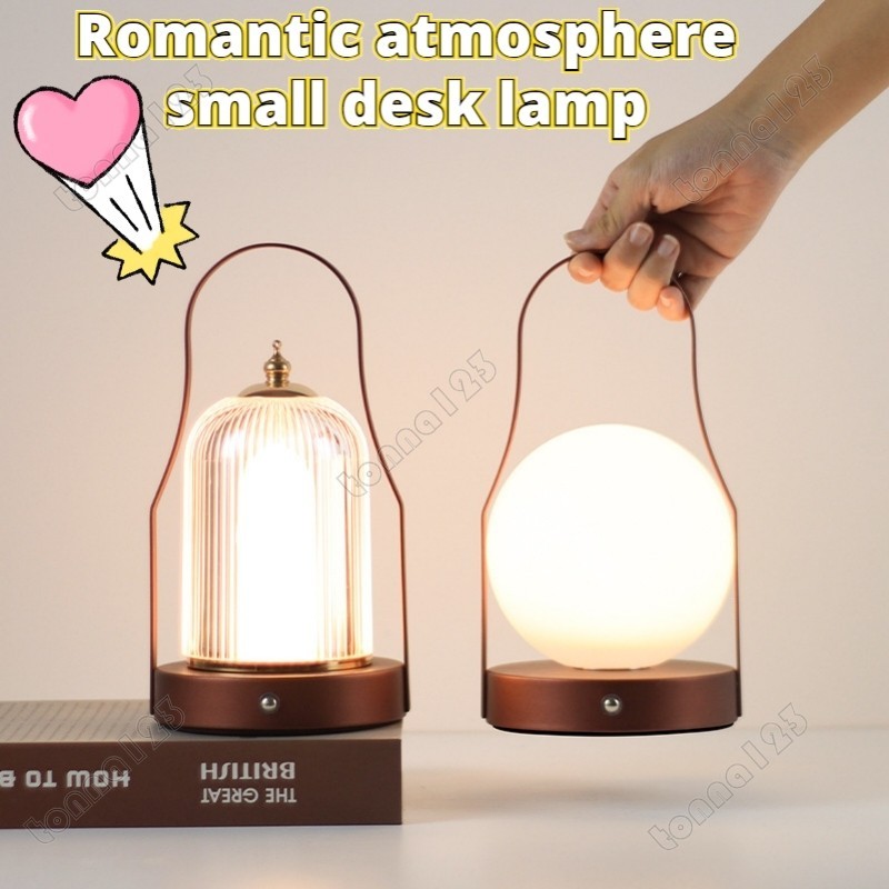 Light luxury retro Desk Decor Lamps Handheld LED Cordless Table Lamp ...