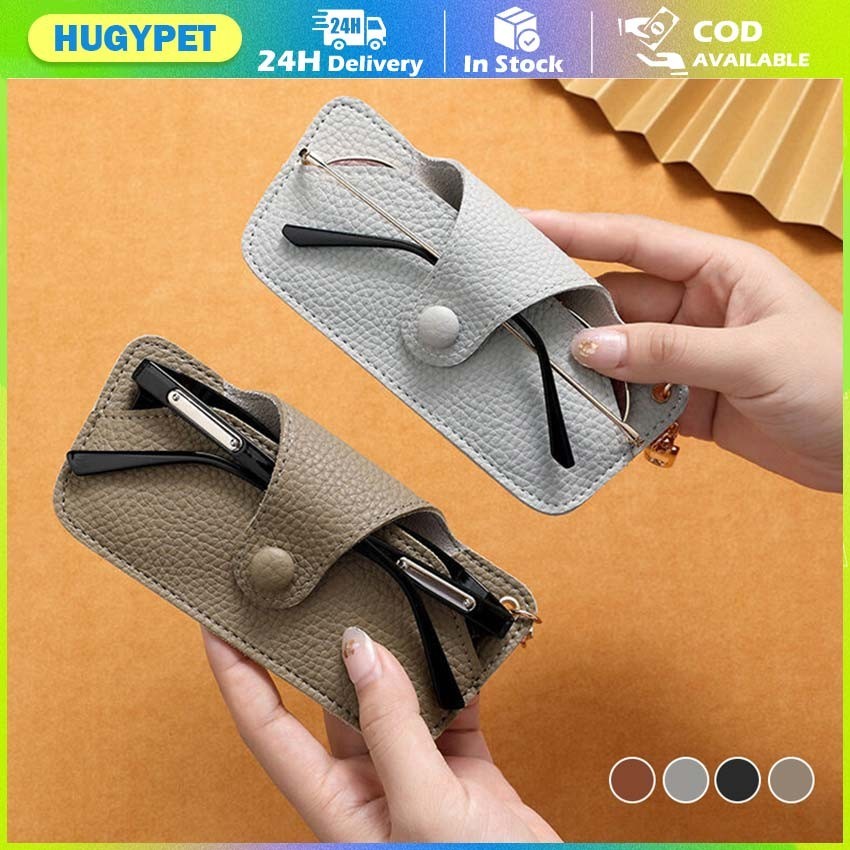 Glasses Box With Keychain Glasses Case Eyeglasses Box Eyewear Holder PU ...