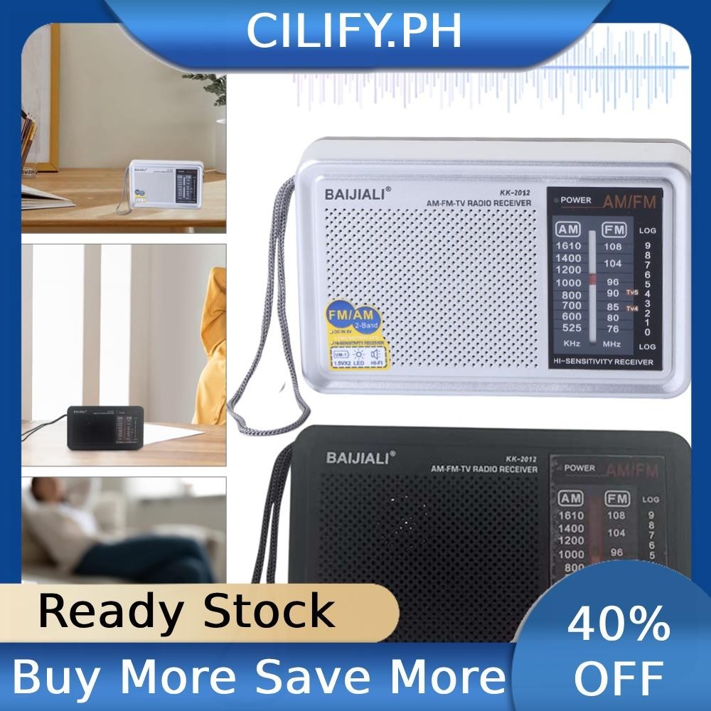 Mini AM/FM Radio Dual Band World Receiver Battery Operated Telescopic ...