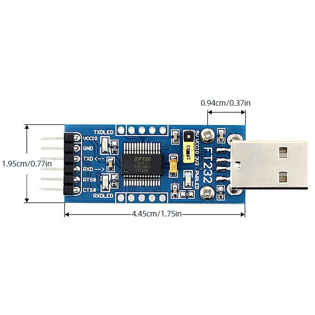 Waveshare USB To UART Module 3.3-5V FT232RL USB To UART Board USB To ...