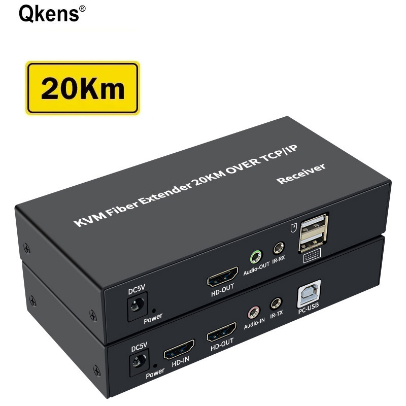20Km HDMI KVM Fiber Extender Transceiver Over SC Fiber Cable Video ...