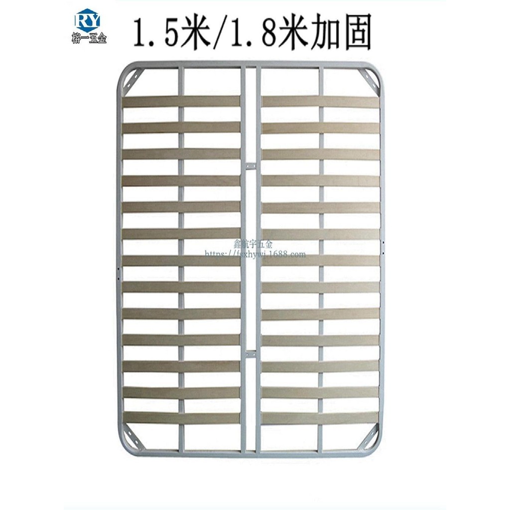 Reinforced Steel and Wood Frame Reinforced Rib Bed Frame Wooden Slats ...