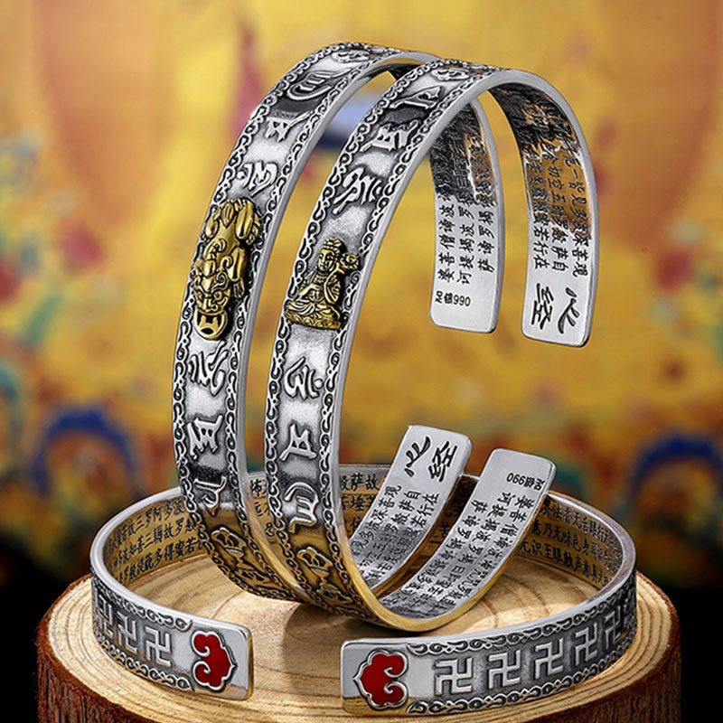 Six-character Mantra Heart Sutra Benming Buddha Bracelet Retro Old ...