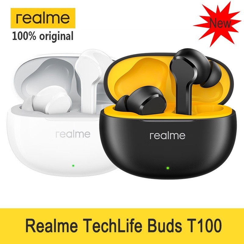 realme Techlife Buds T100 TWS Wireless Earphones 5.3 Bluetooth In-Ear ...