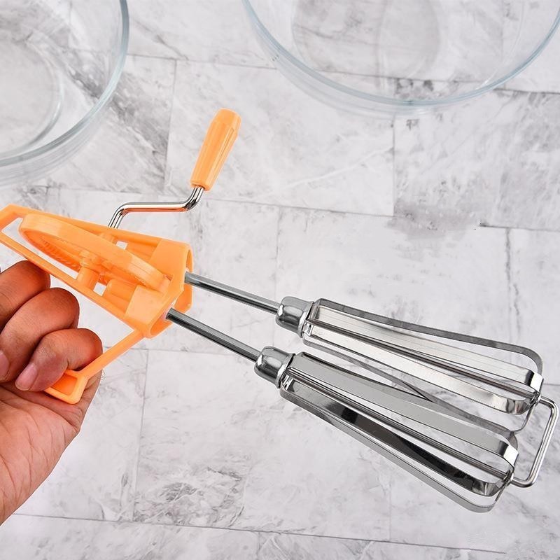 Stainless Steel Rotary Hand Egg Mixer Semi-Automatic Mixing Tool ...