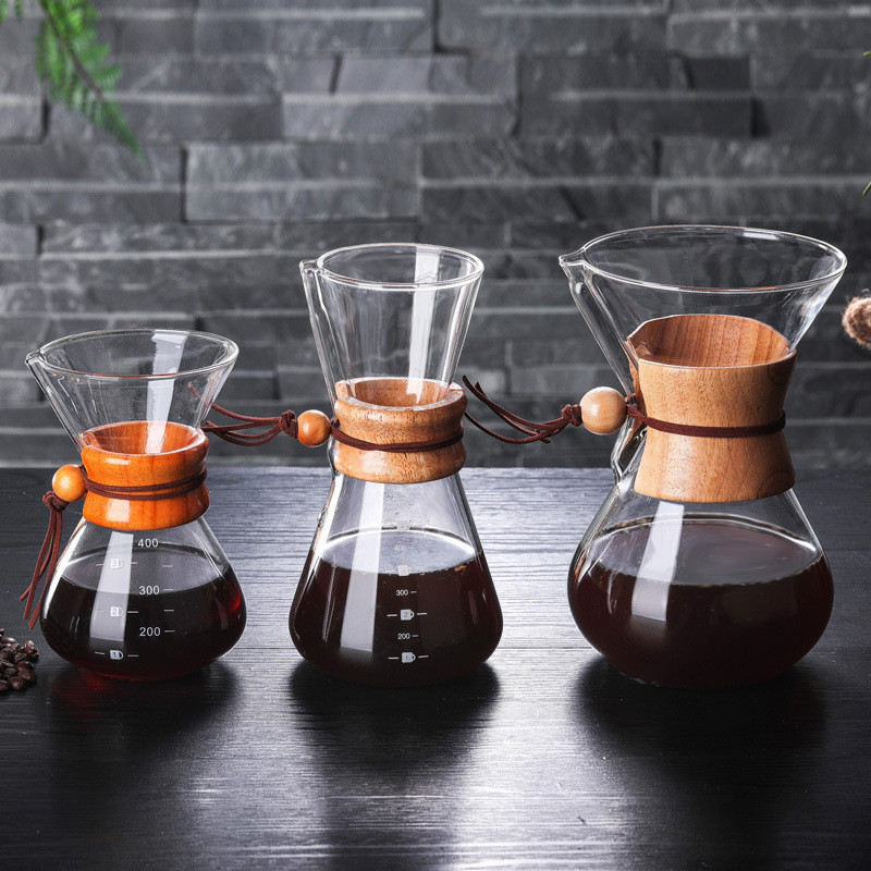Hand Brew Coffee Sharing Pot Glass Coffee Filter Cup with Mesh Filter ...