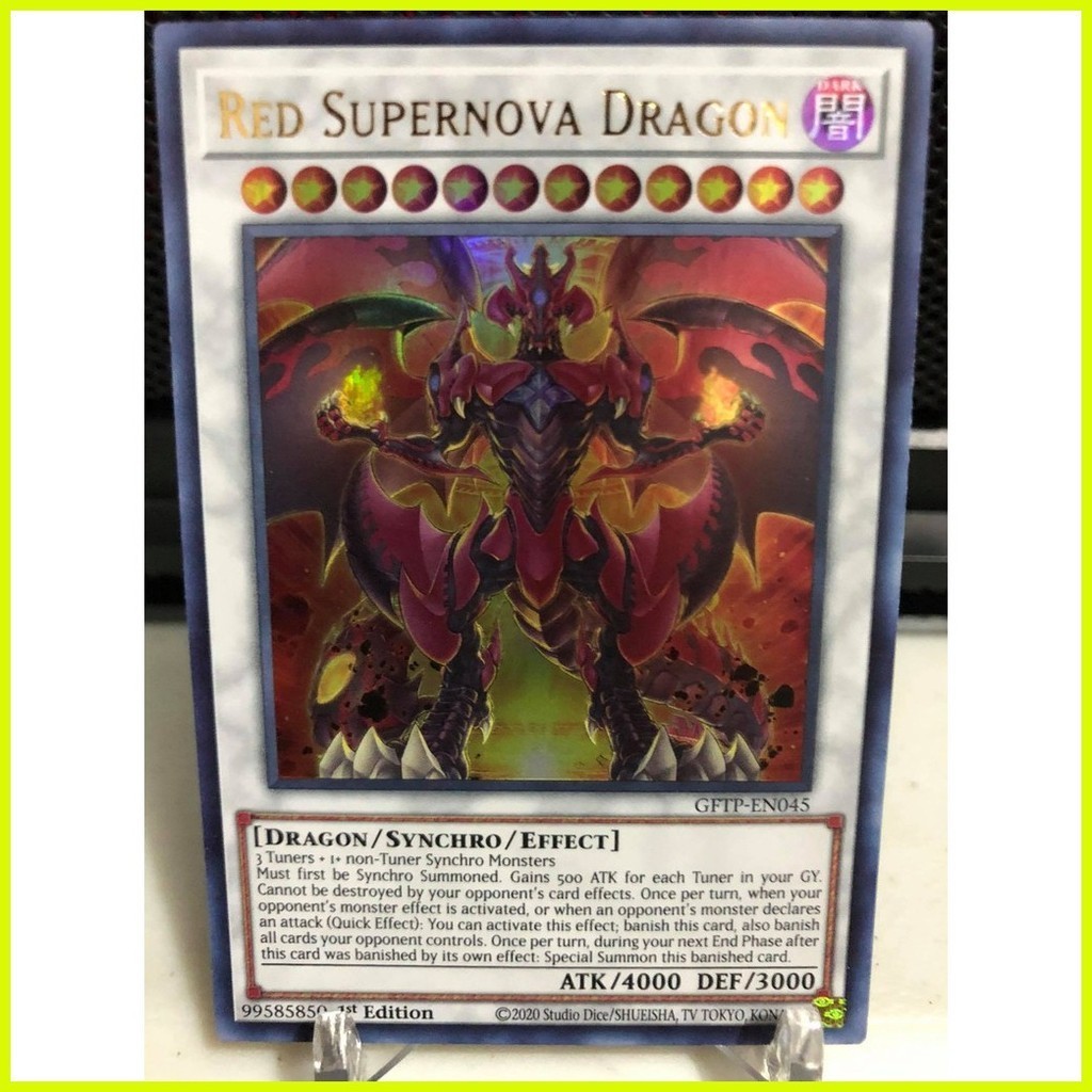 Yu Gi Oh 1st Edition Red Supernova Dragon Gftp En045 Ultra Rare Shopee Philippines 1349