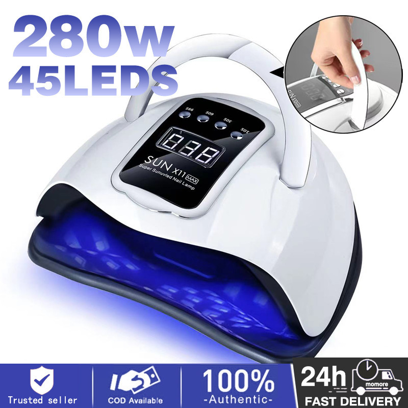 SUN X11 MAX UV LAMP Nail Dryer Led Auto Sensor UV Light Nail Lamp 45 ...