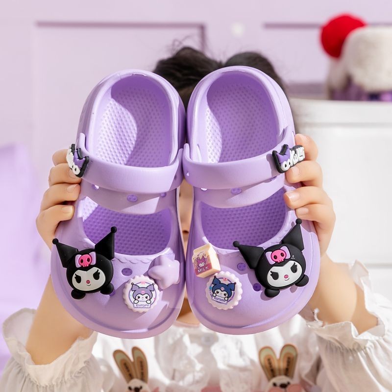 Kuromi Children's Slippers Summer Girls Cartoon Anti slip Cute Indoor