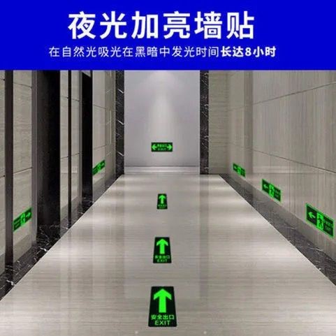 Luminous Safety Signs Signs Fire Channel Evacuation Evacuation Wall ...