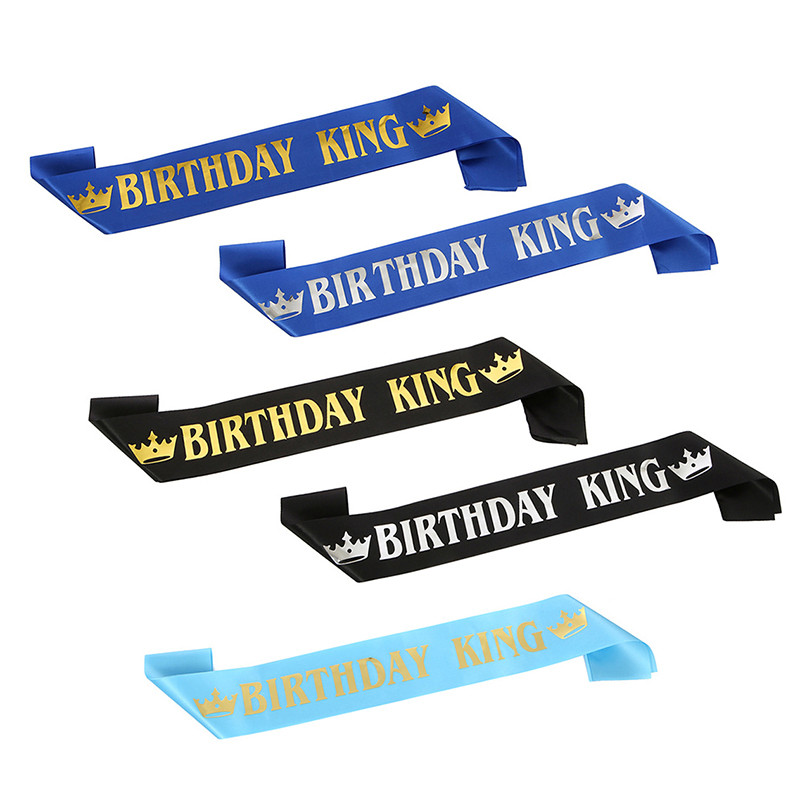 { OD } Birthday King Sash for Men Boy Happy 16th 18th 20th 30th ...
