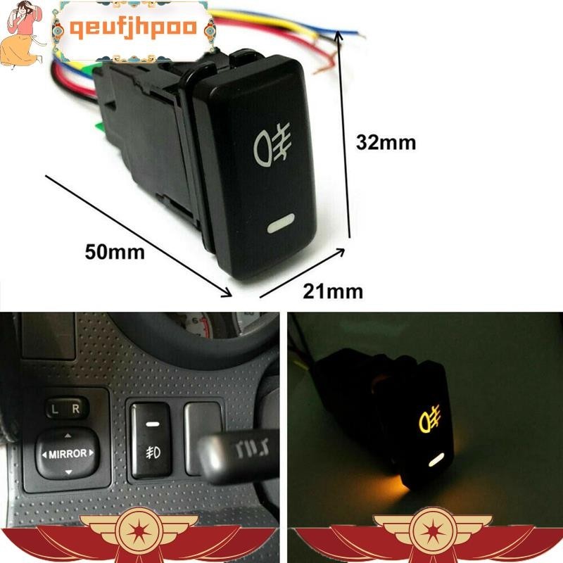 4-Pole 12V Push Button Switch with LED Background Indicator Lights for ...
