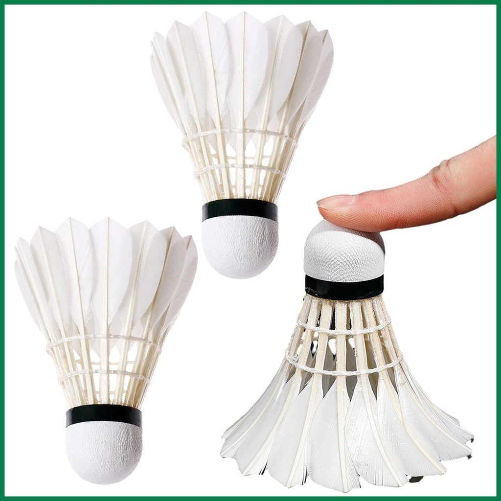 Badminton Shuttlecocks Feather 3pcs White Shuttlecock Feather Training