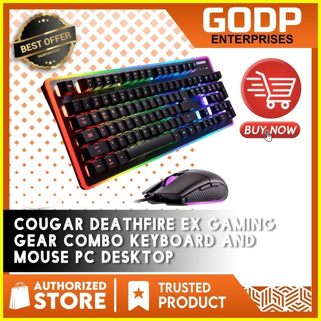 COUGAR ] DEATHFIRE EX Gaming Gear Combo Keyboard and Mouse PC Desktop Shopee Philippines