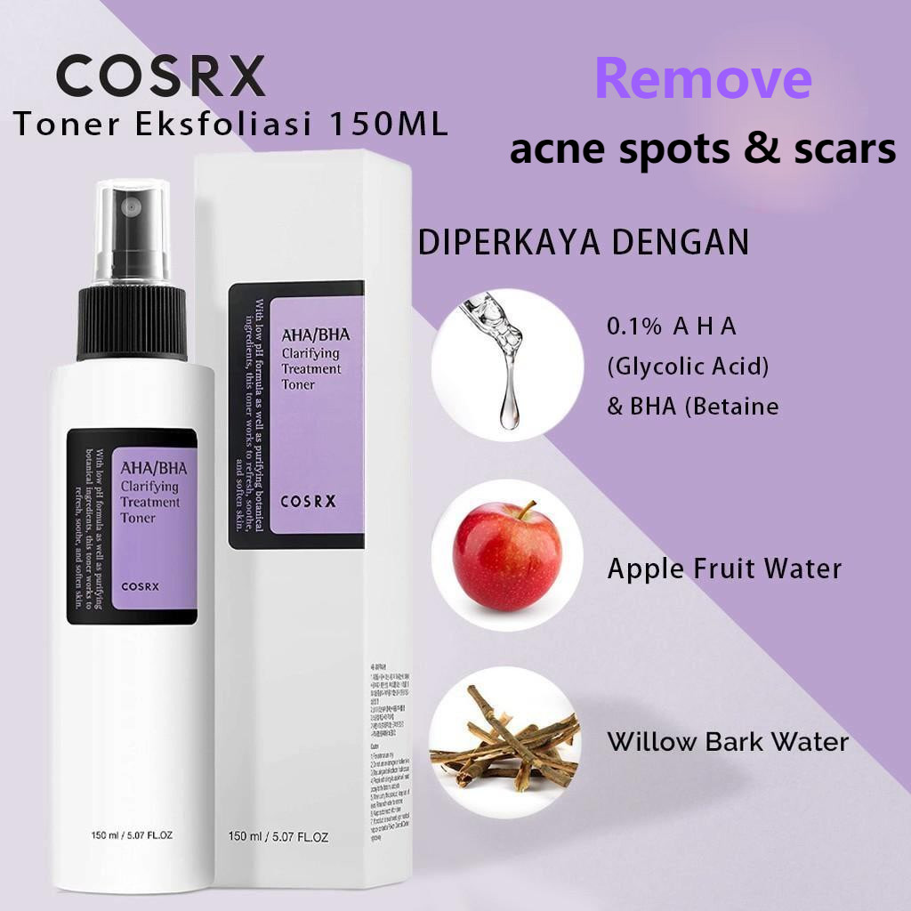 COSRX AHA/BHA Clarifying Treatment Toner 150ml AHA BHA 0.1% Hydrating ...