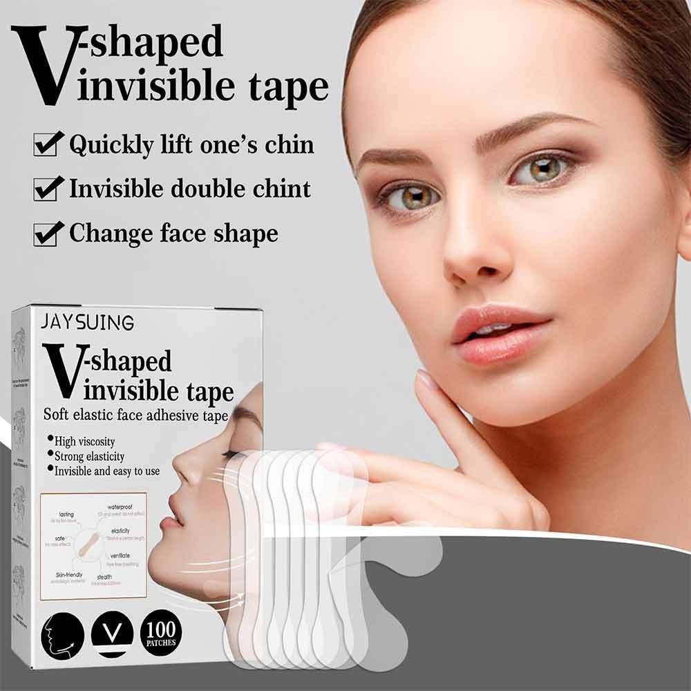 100 Sticker Invisible Thin V Shape Face Facial Label Lift Up Adhesive Tape Shopee Philippines