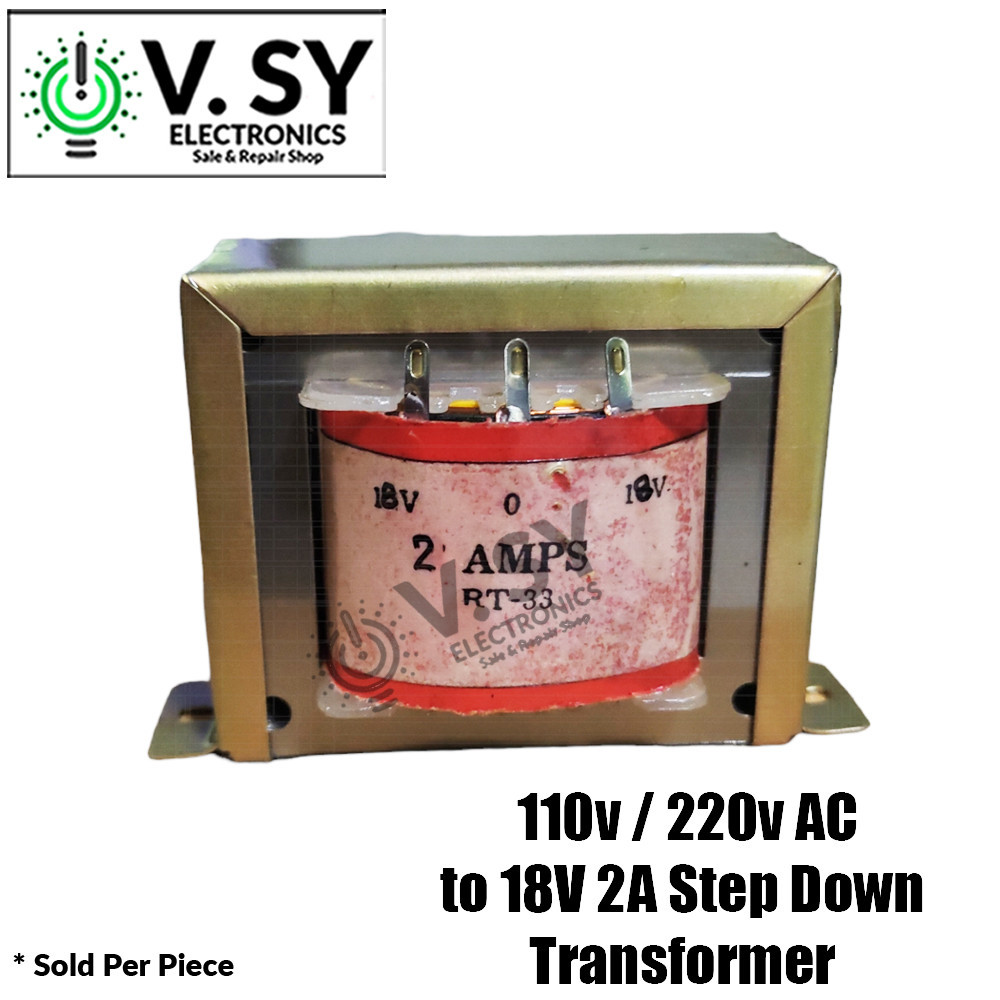 Transformer 1A / 2A / 3A 18V Primary 110V-220VAC Secondary 18V X 2 1A ...
