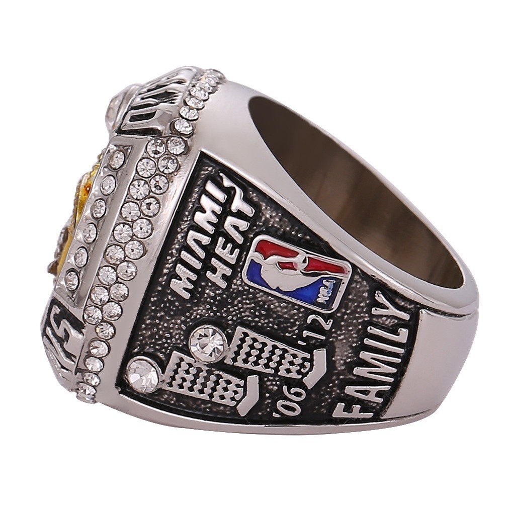 High Quality Men's Commemorative Ring NBA 2012 Miami Heats James ...
