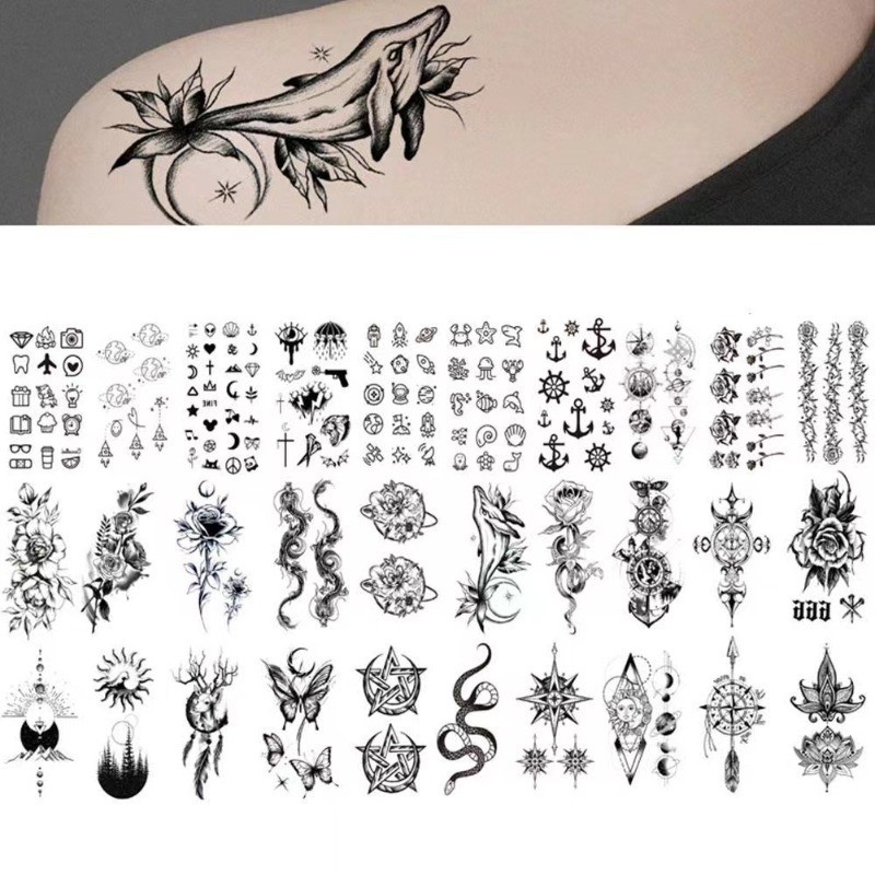 Tattoo sticker waterproof temporary realism Long Lasting Magic tatto ...