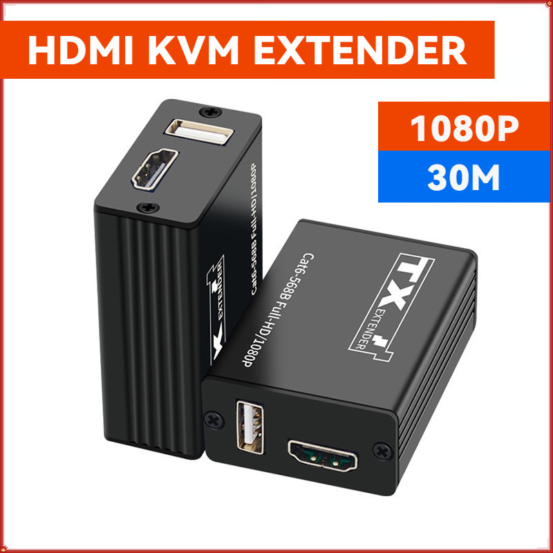 30M HDMI KVM Extender over sing cat6 cable HDMI to Rj45 Extender