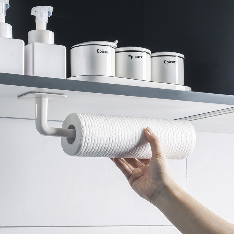 Kitchen Racks Free Punching Wall-mounted Paper Towel Rack Oil Absorbing ...