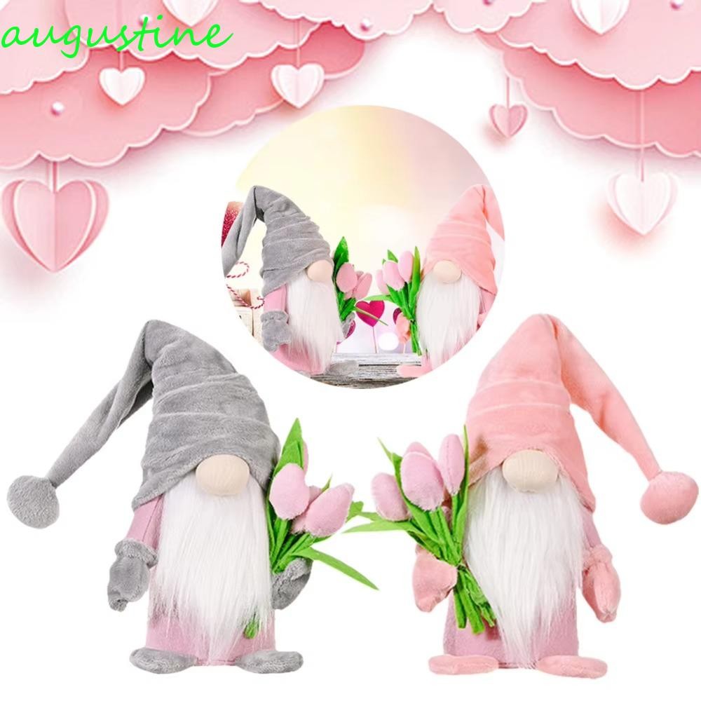 AUGUSTINE Tulip Rudolph Statue, Cute Cartoon Faceless Dwarf Ornament ...