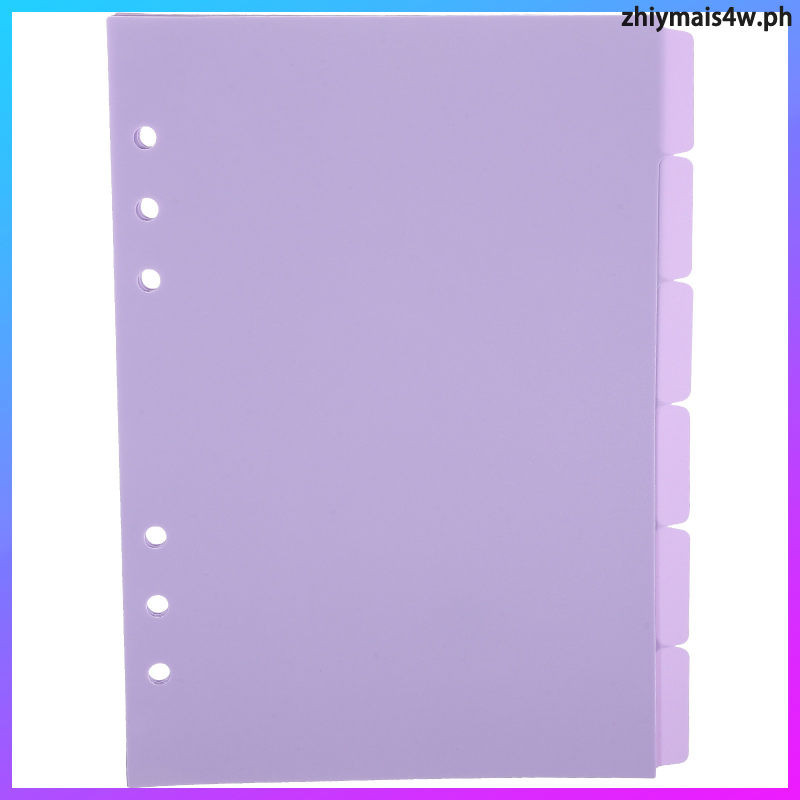 zhiymais4w 6 Pcs Plastic Index Dividers Binder with Tabs Handbook ...