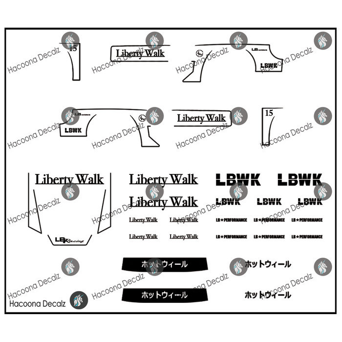 Lbwk Liberty Walk S15 Black Font Water Decal | Shopee Philippines