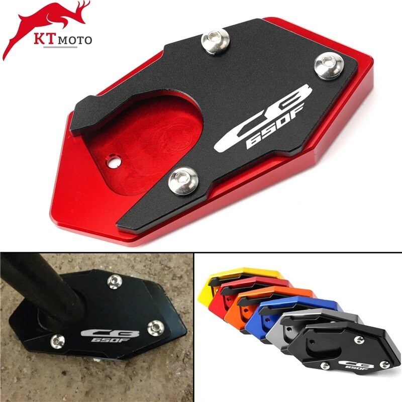 CNC Aluminum Kickstand Foot Enlarger Pad For Yamaha MT-09/FZ09 2015-2020 – Prevents Tip-Overs On Soft Ground