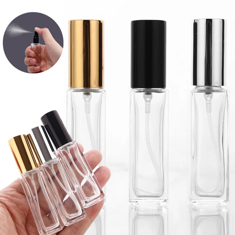 1/3/5Pcs 10ml Travel Transparent Glass Perfume Atomizer/Small Mini Empty  Spray Refillable Bottle
