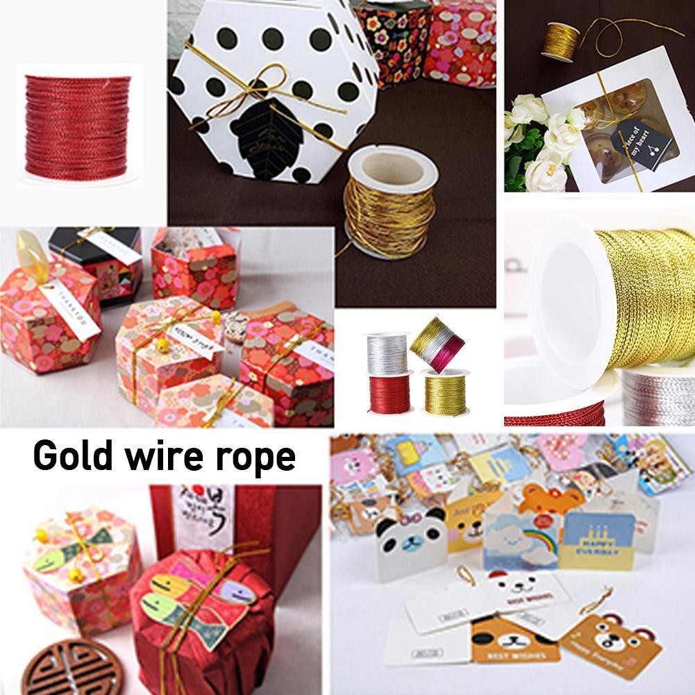 GEMINI1 20 Meter 1mm Rope Gold/Silver/Red Cord String Strap Line Gift ...