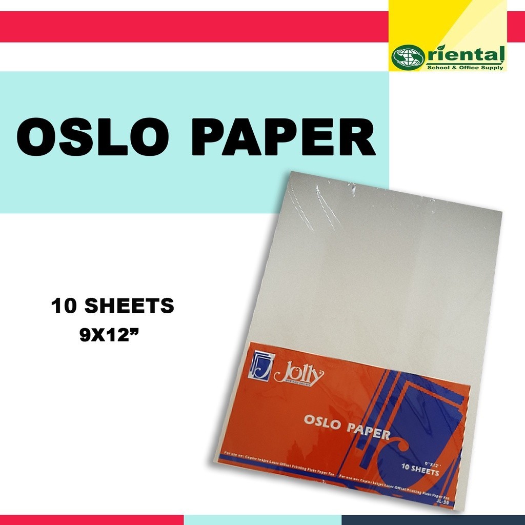 Repack 10's Jolly Oslo Paper by 10 & 20 sheets White Colored Thick