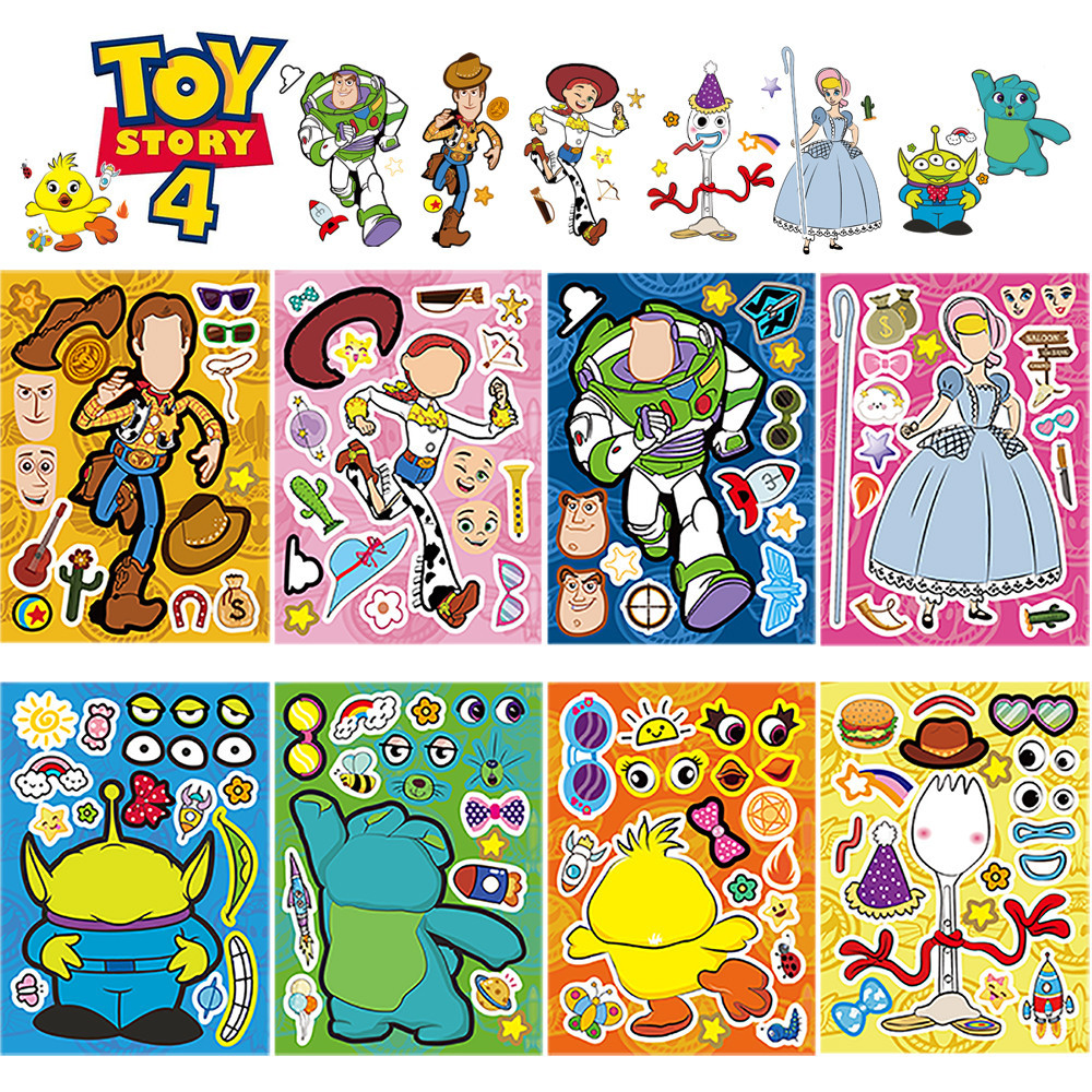 Disney Cartoon Toy Story Theme Puzzle Stickers Children's Interactive ...