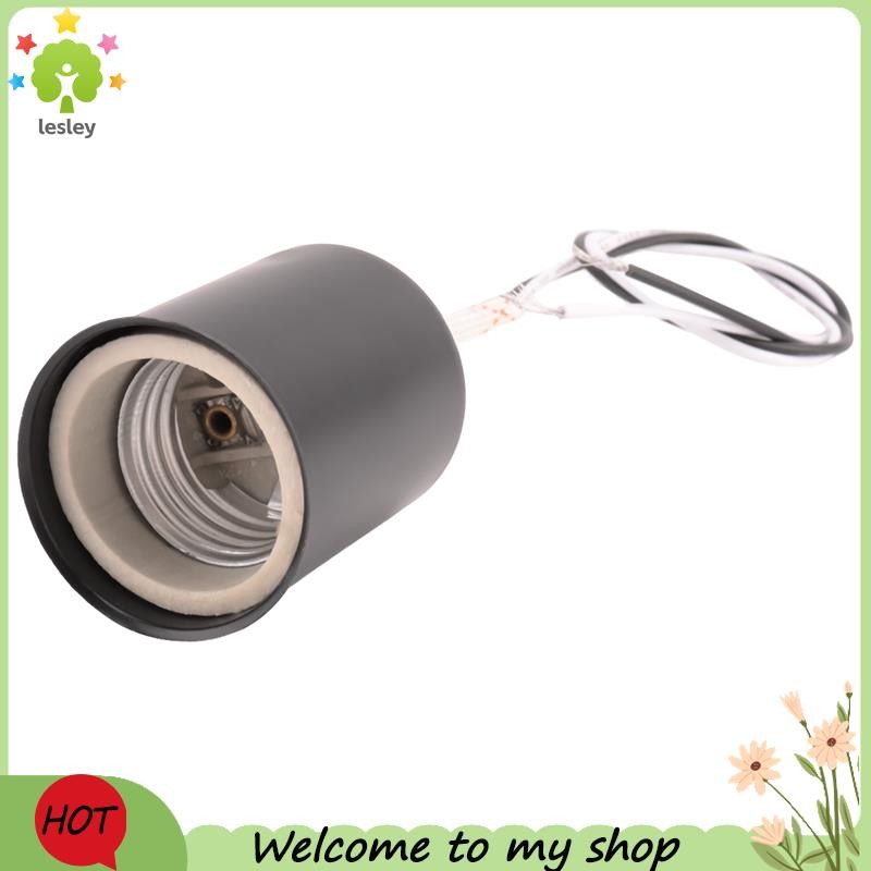 【lesley】E27 Ceramic Screw Base Round LED Light Bulb Lamp Socket Holder ...