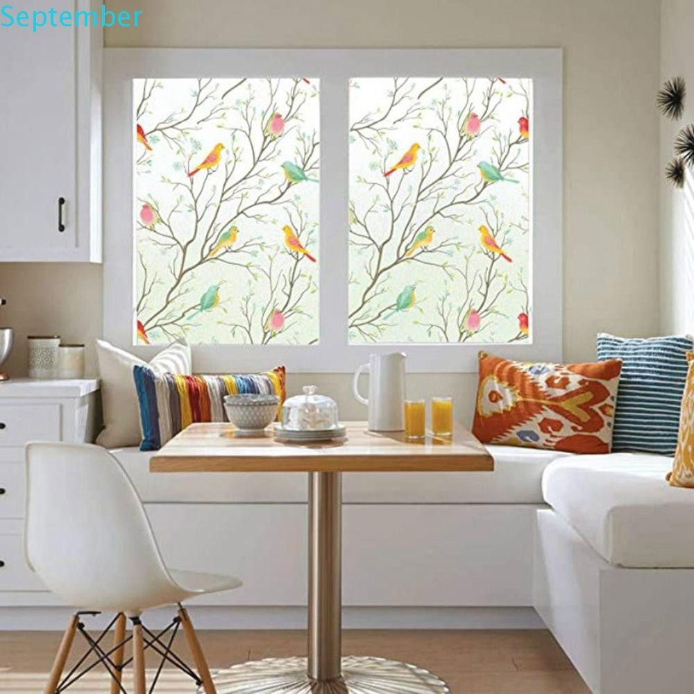 SEPTEMBER Anti UV Window Film Sticker Static Sticker Decorative Glass ...