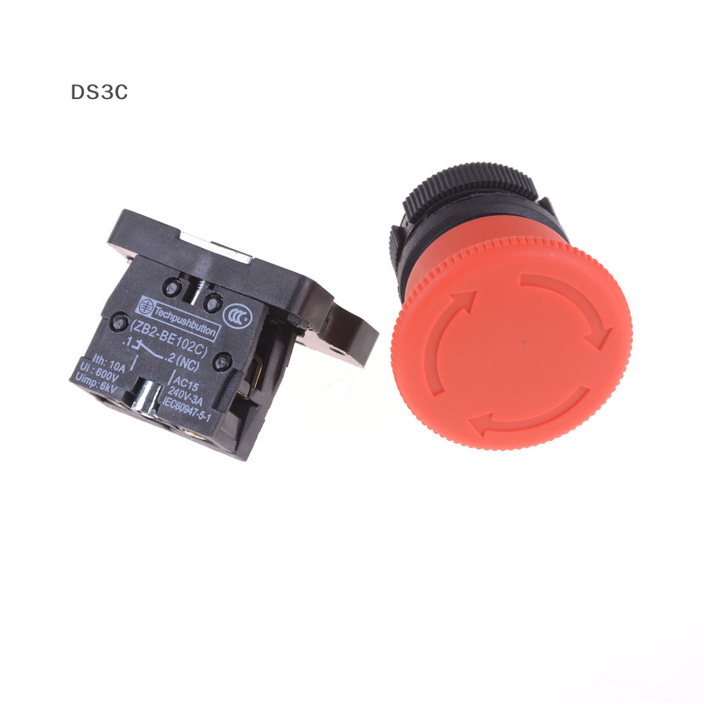 Not-Aus Taster 22mm Rot - Mushroom Emergency Stop Switch 220V 10A