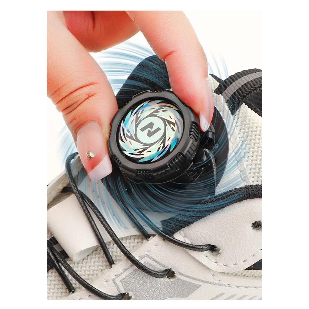 Rotating Metal Wire Swivel Automatic Buckle Rope Sneaker Shoelaces for ...