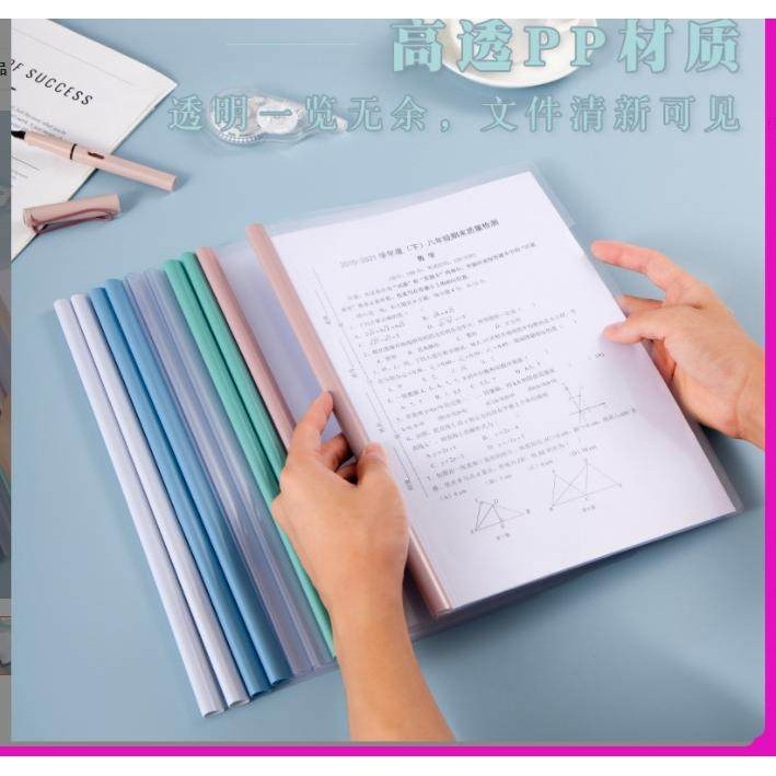 Transparent Drawbar Book Folder File Binder luolandi | Shopee Philippines