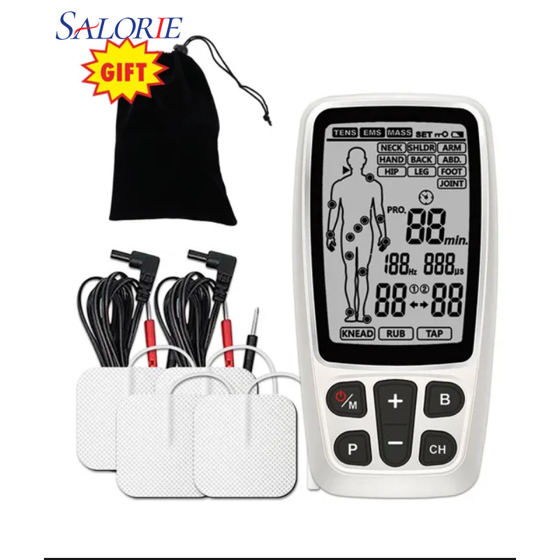 Salorie 3 in 1 EMS Electric Muscle Stimulator TENS Unit Physiotherapy ...